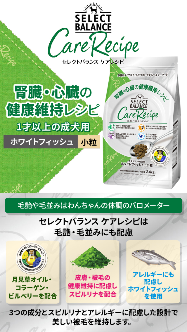 セレクトバランス ケアレシピ 腎臓・心臓の健康維持レシピ 小粒 800g