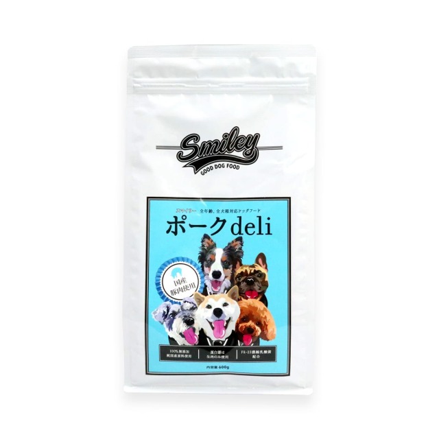 7/8 スマイリー　ドッグフード　ポークdeli　5㎏ Amazon.co.jp: 【国産 ドッグフード】 無添加 安全 smiley