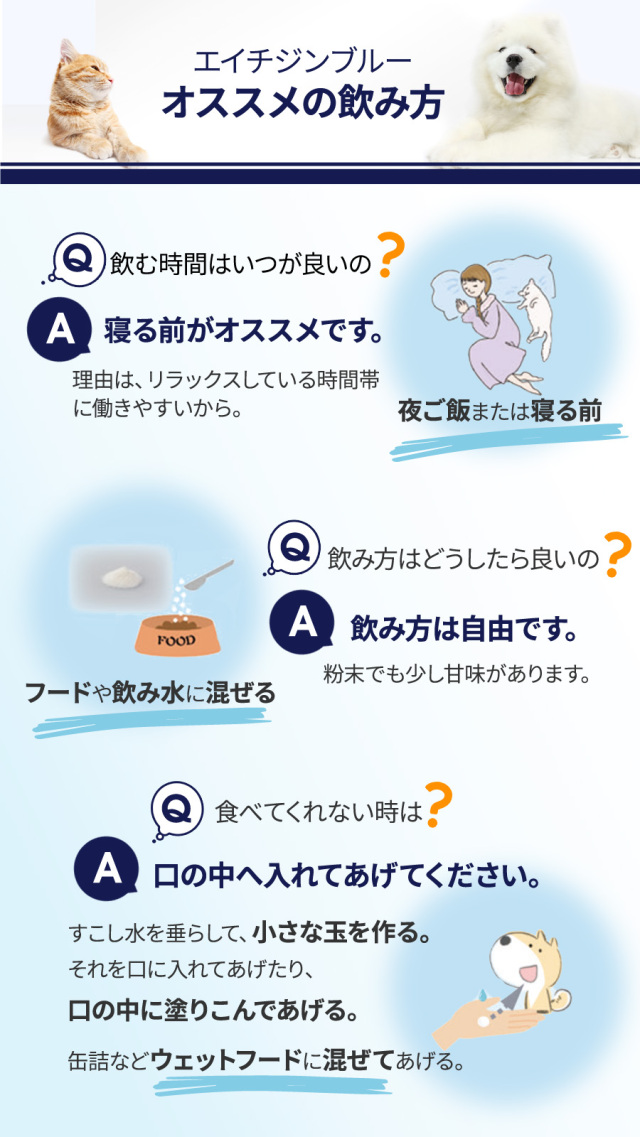 Premium乳酸菌 H＆JIN エイチジンブルー 動物用 450g