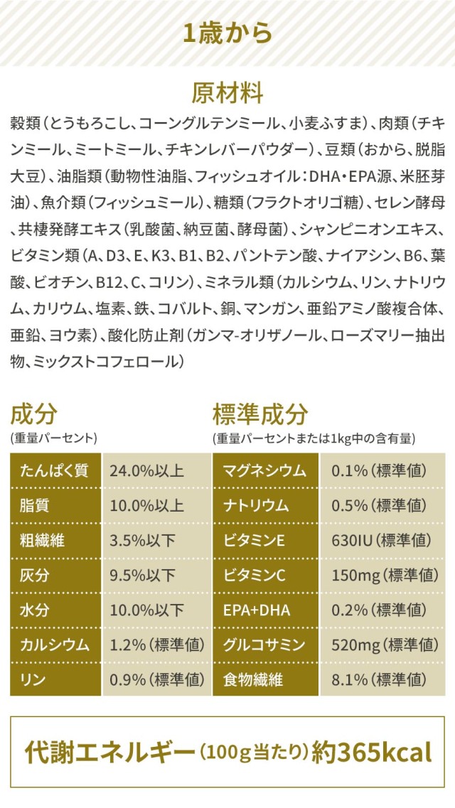 ペットライン プロフェッショナルバランス 1歳から 6kg（500g×12）
