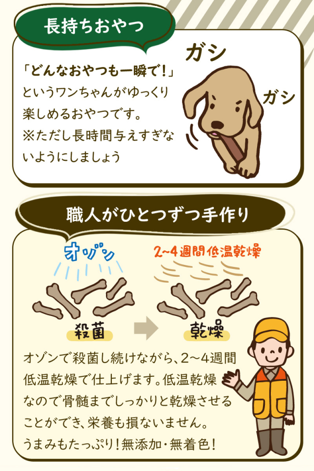毎日活力 1kg & がんこおやじの国産野生鹿レッグボーン がんこおやじのおやつ亭 国産野生鹿レッグボーン M(げんこつあり1本)