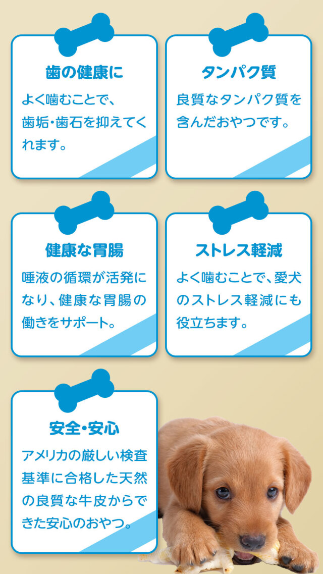 ルーシーペット ナチュラルチューイングボーン Sサイズ 6本入