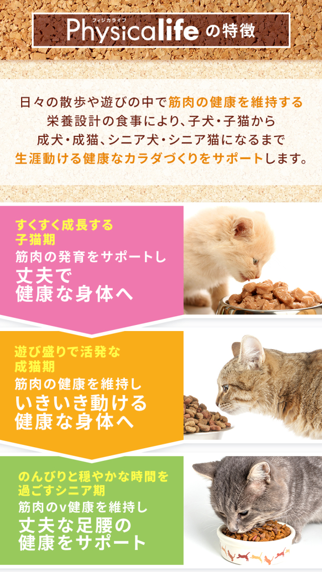 Physicalife室内猫用チキン入り 1.8kg