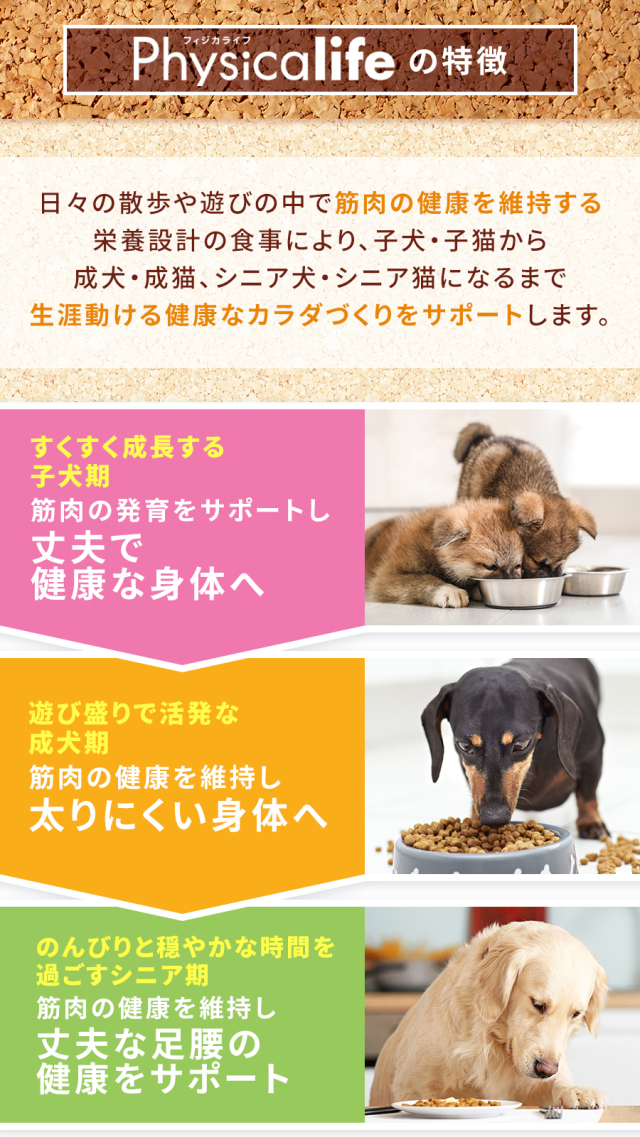 Physicalifeシニア犬用チキン＆大豆入り 2kg