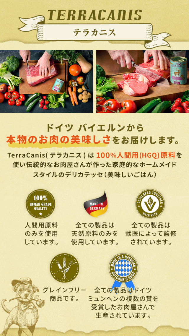 テラカニス グレインフリー 鹿肉缶 400g