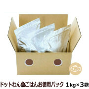 ドットわん　魚ごはん　お徳用パック　3kg【通常2-5ヶ月の賞味期限で出荷】
