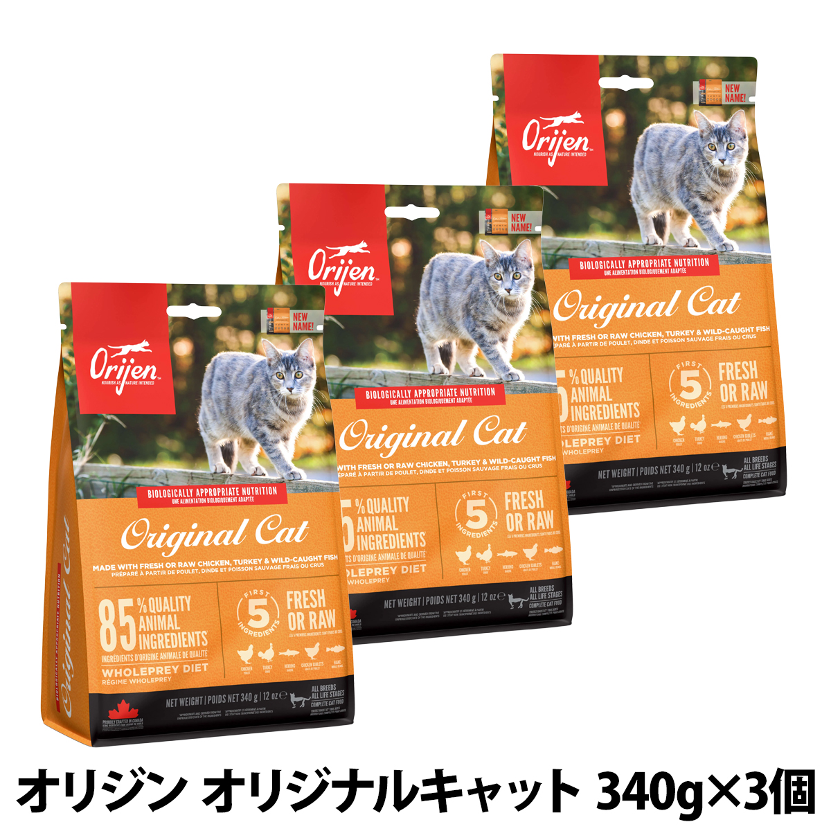 オリジン　オリジナル　キャット　340g×3個