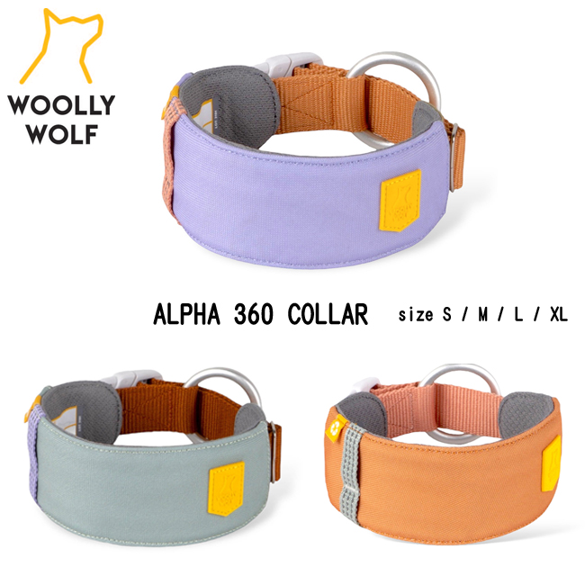 ウーリーウルフ  woolly wolf・WOOLLY WOLF   ALPHA360 首輪　ワイドカラー  小型犬 中型犬 大型犬