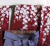 WK-F609WI枝垂れ桜 ワインレッド