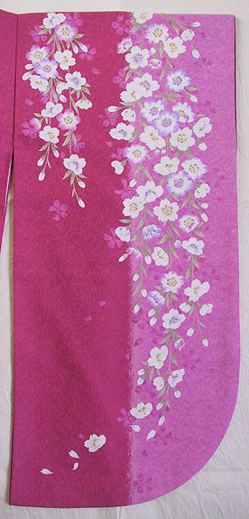 WK-N607PI桜縦ぼかし　ピンク　袖