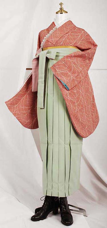 WK-F510小紋柄 ローズピンク　着用例１