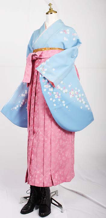WK-F585WB桜ちらし 水色　着用例１