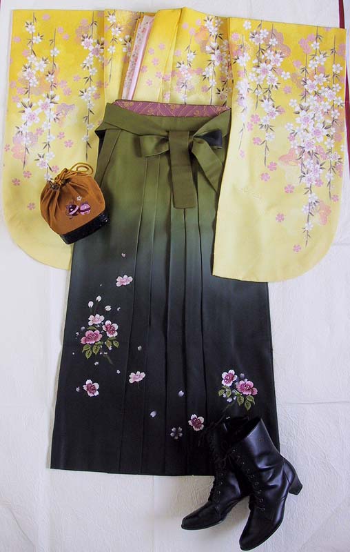 WK-F627YE枝垂れ桜 レモンイエロー627　着用例１