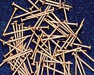 ミニ釘（真鍮、9.5mm x 直径0.5mm)（約100本入り）
