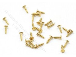 ミニ釘（真鍮、2.4mm x 直径0.7mm、先端抜け止め付き)（約100本入り）