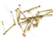 ミニ釘 （真鍮、6.0mm x 直径0.7mm、先端抜け止め付き) （約100本入り）
