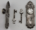ドアノブ　（スズメッキ、Opryland、Key set) (2個入り）