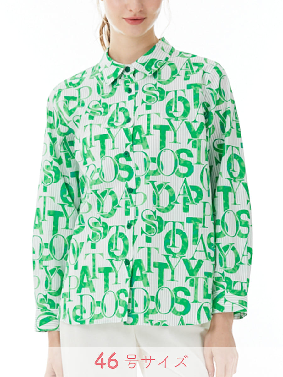 ロゴストライプシャツ