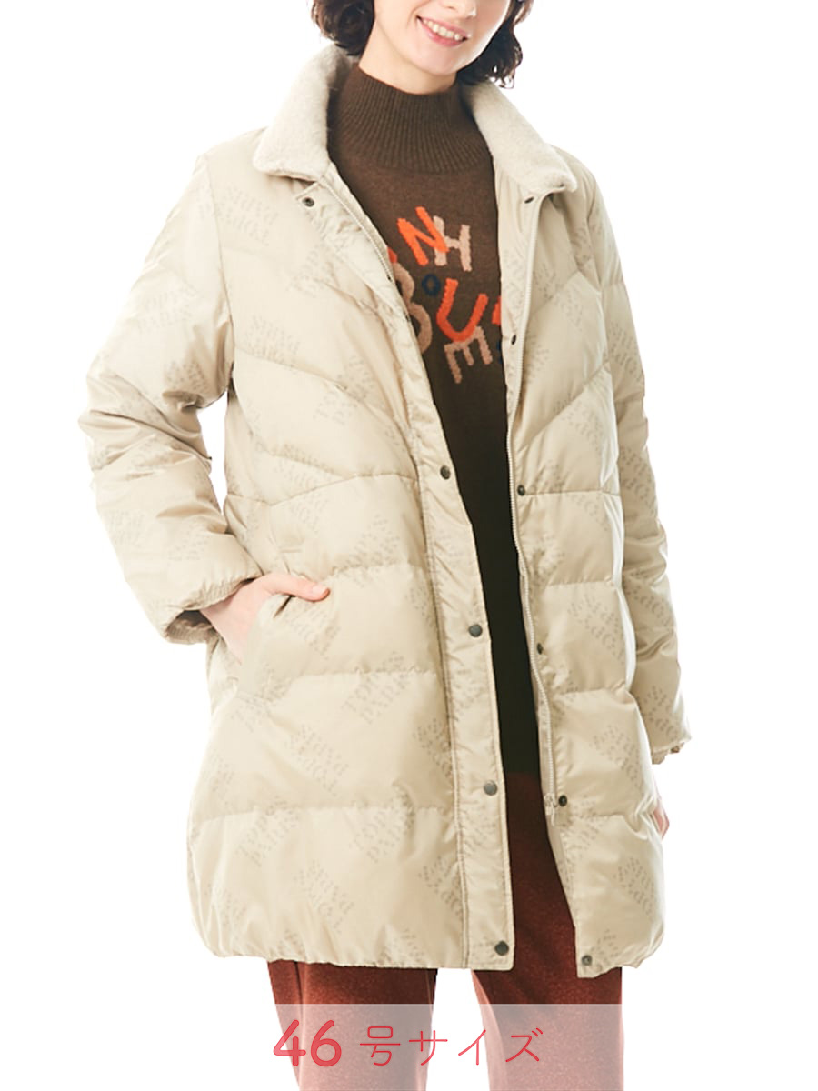 ドットロゴプリントコート