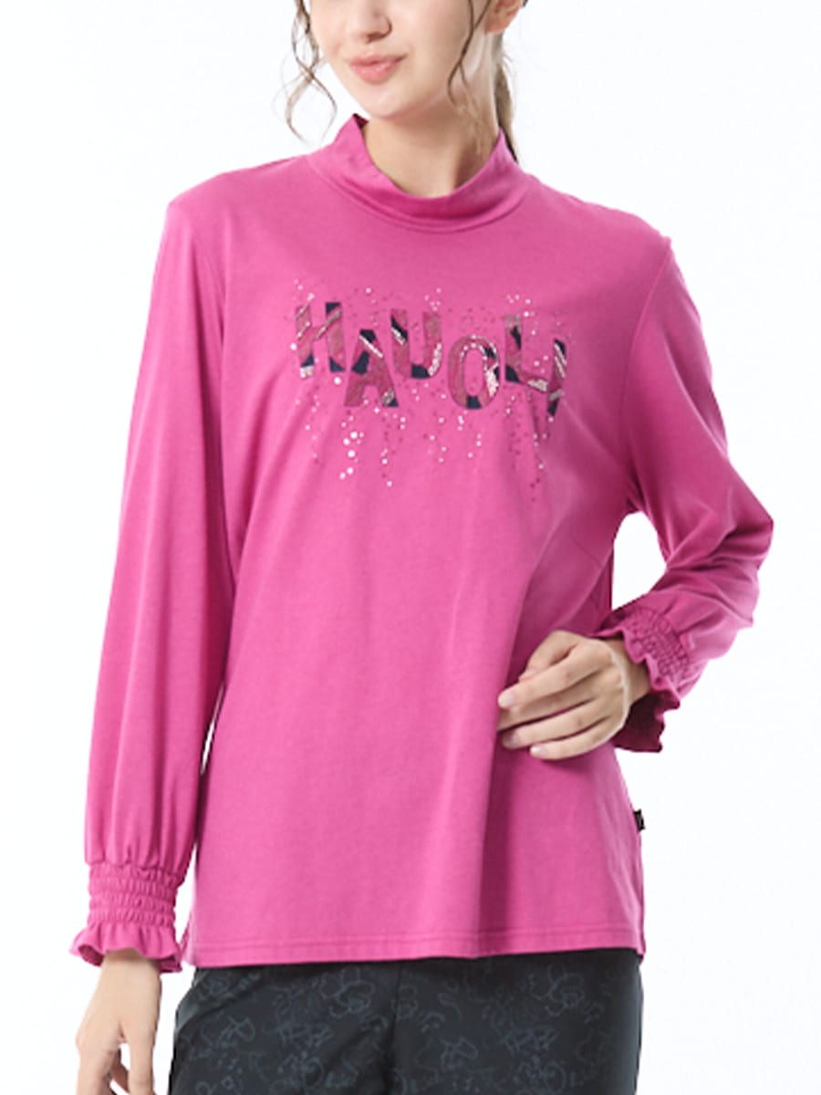 やわらかインナー　ハイネックカットソー