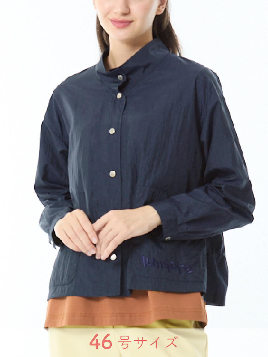 シワ加工タフタ　ジャケット