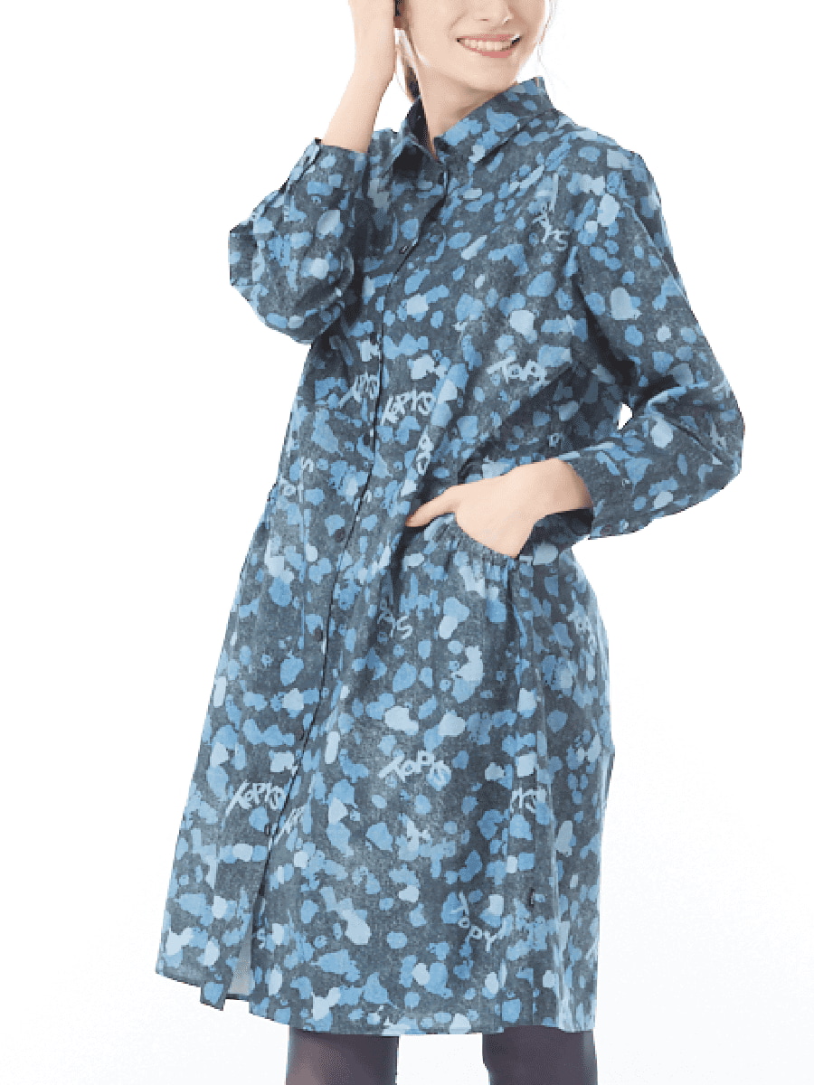 アニマルデニムプリントワンピース