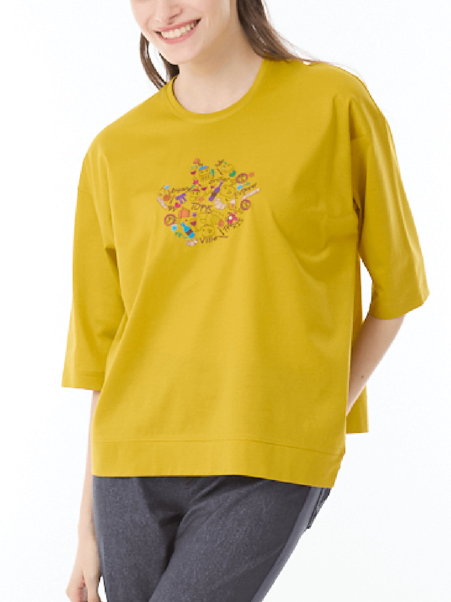 美光沢　半袖カットソー