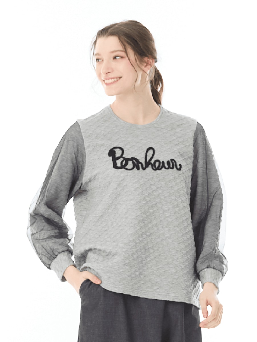 フクレジャカードチュール袖カットソー