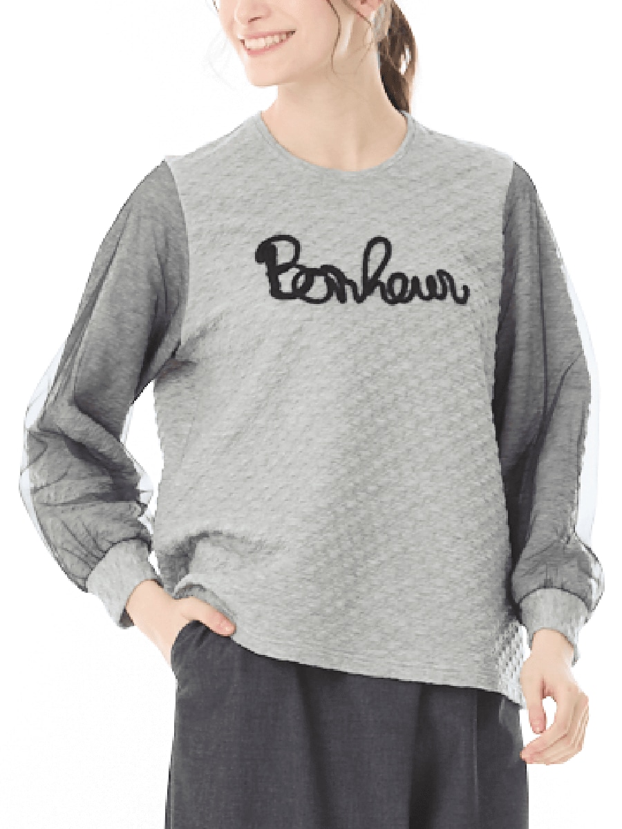 フクレジャカードチュール袖カットソー