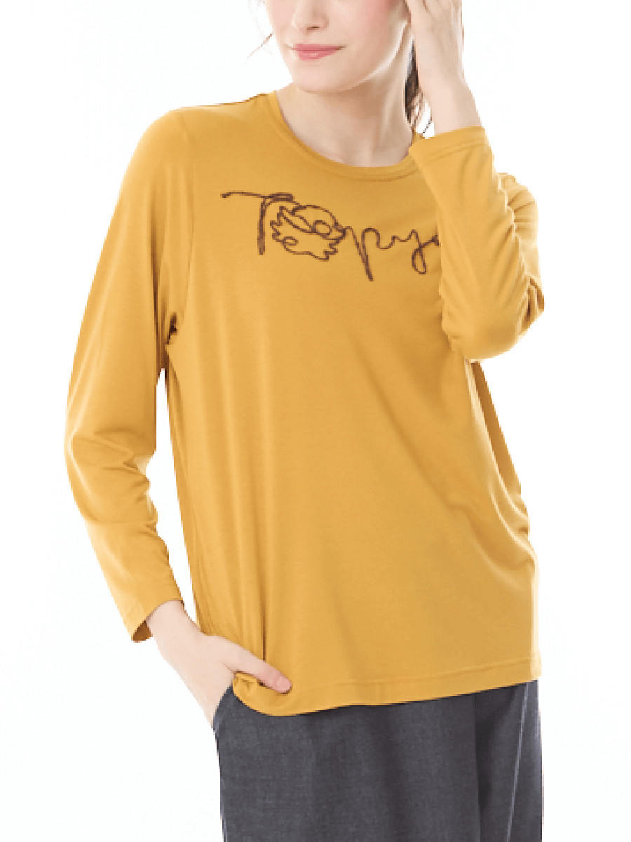 あったか素材　丸首インナー