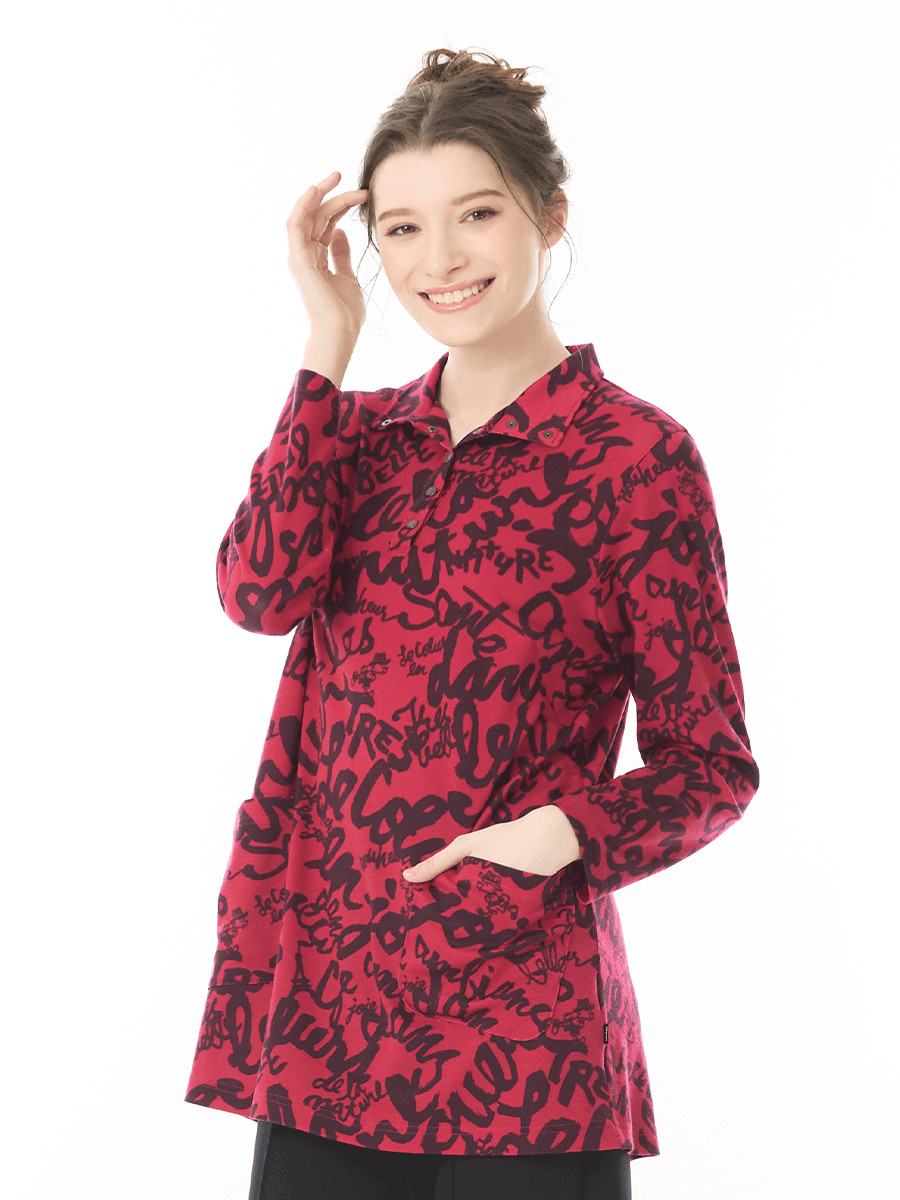 あったかビッグロゴポケット付カットソー