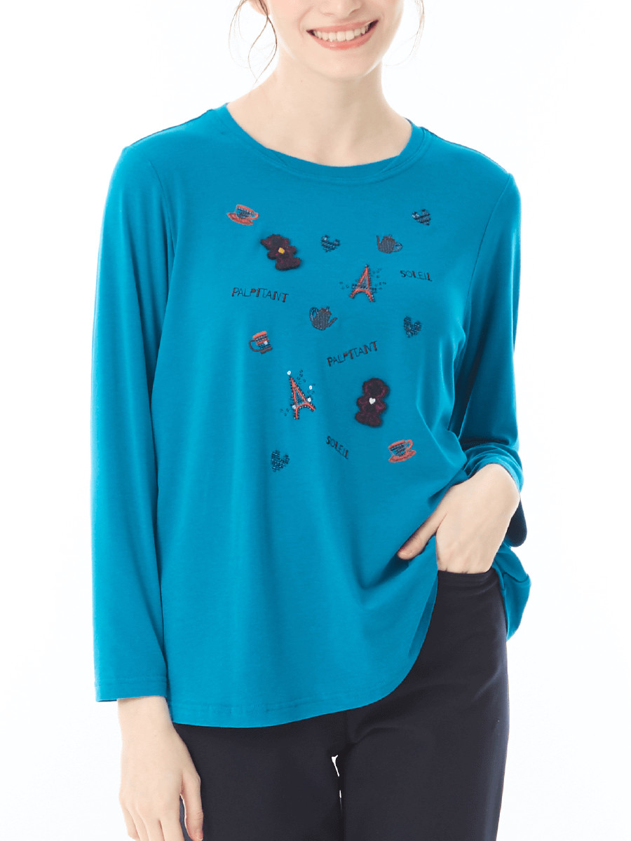 ソフト起毛　あったかカットソー