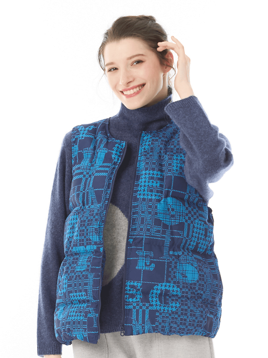 洗える中綿　プリントベスト