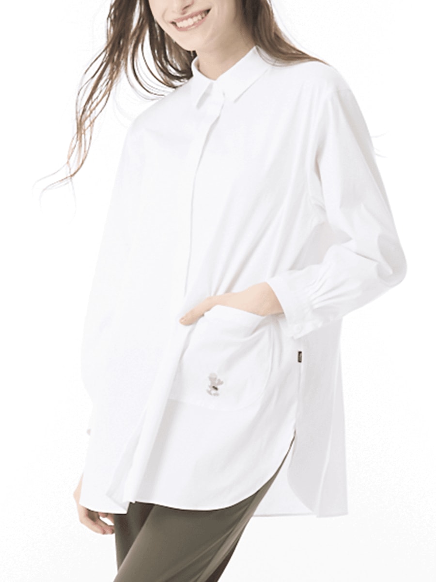 ストレッチブロード　ゆったりブラウス