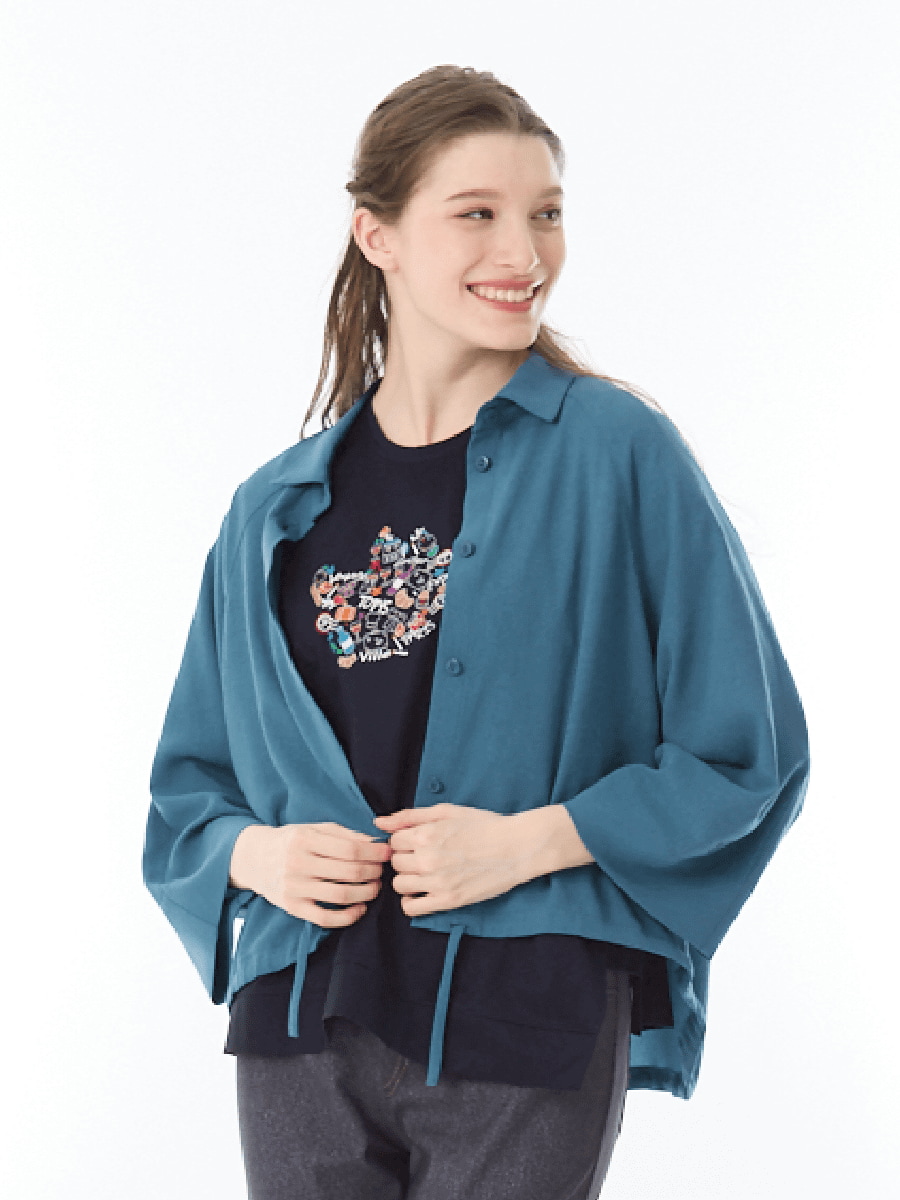 ヴィンテージ風　ストレッチブラウス