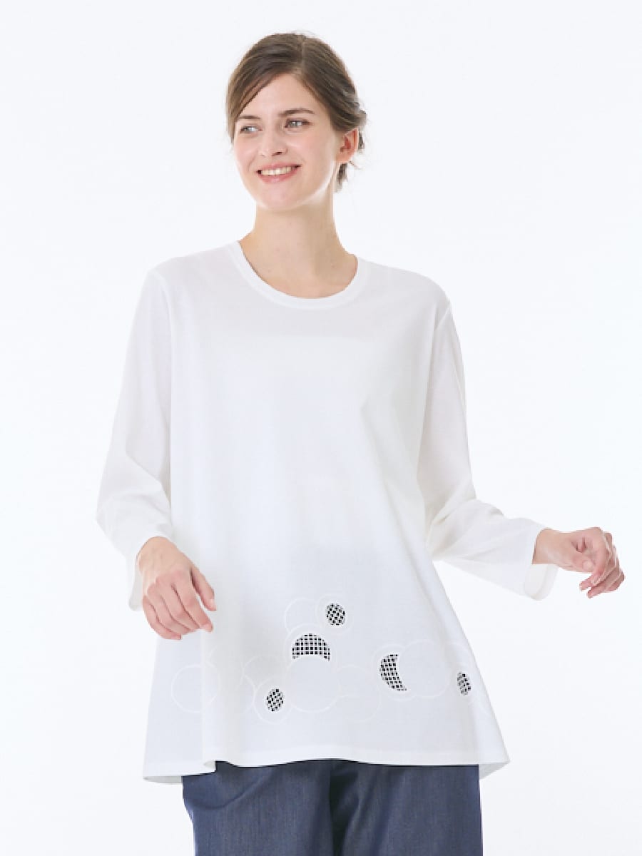 定番さらさらフライス　裾加工カットソー