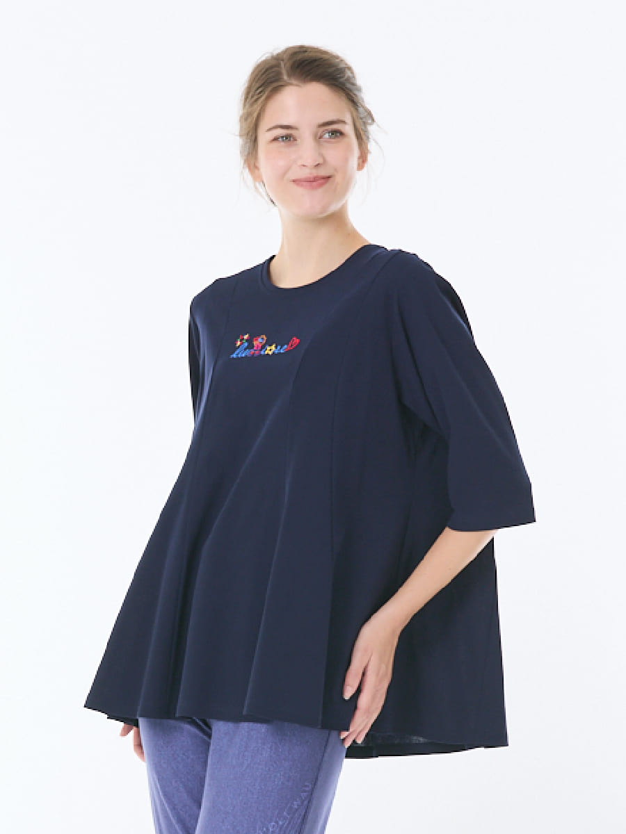 定番さらさらフライス　ワンポイント加工カットソー