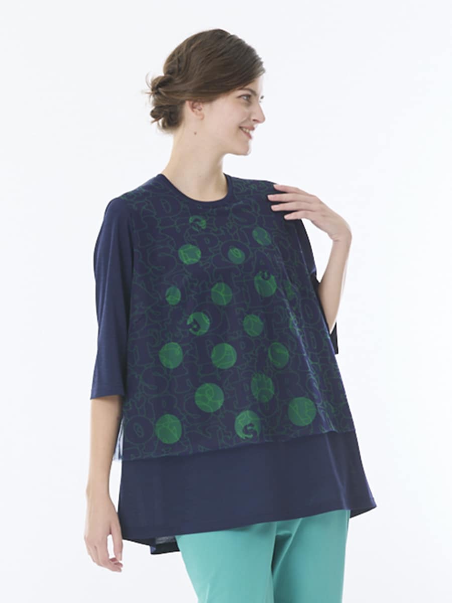 アンサンブル風　チュニックカットソー