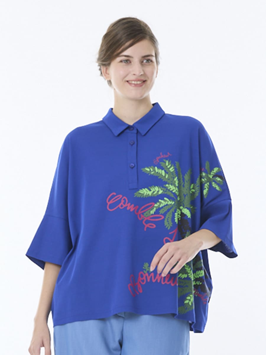 定番さらさらフライス　顔料プリントカットソー