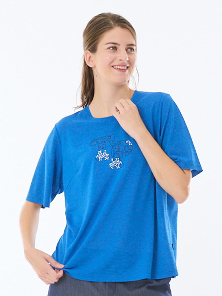 速乾ドライカノコ　キラキラ加工カットソー