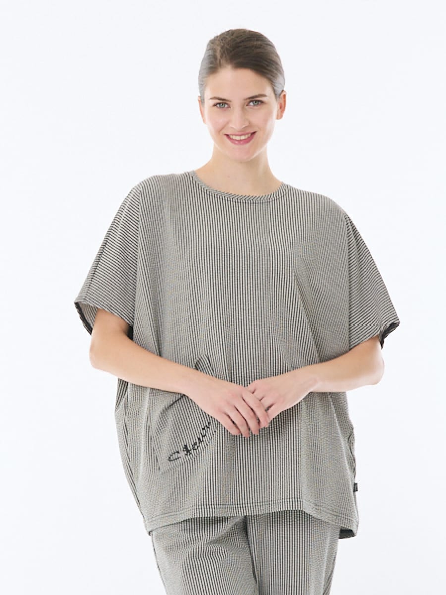 ポコポコストライプ　カットソー