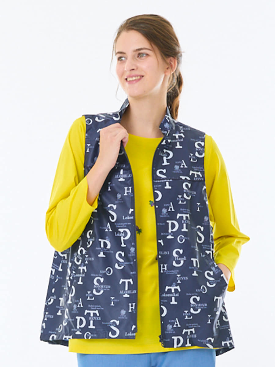 ロゴプリントベスト