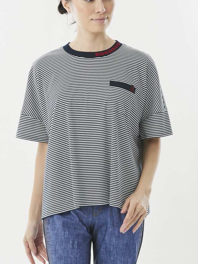 清涼感2色ボーダーカットソー