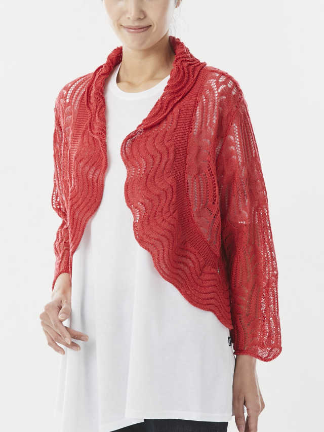 清涼感羽織ニット