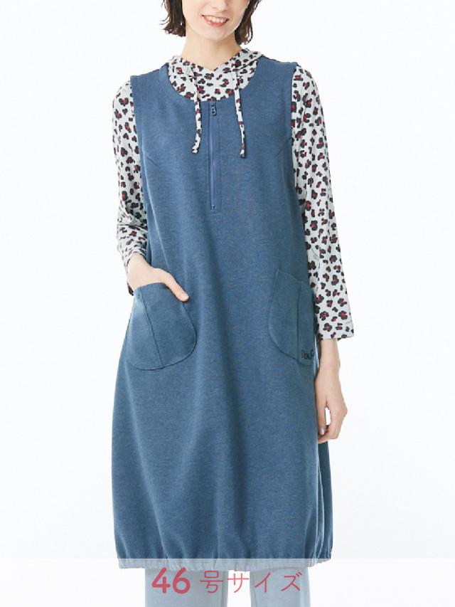 発熱機能　ストレッチポンチ　ジャンパースカート