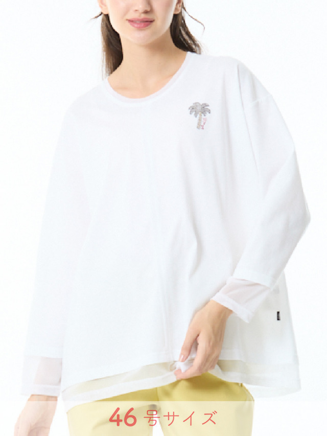 綿天竺　切り替えカットソー