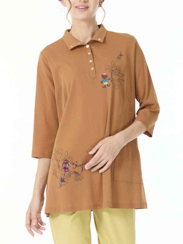 アトリエgg カットソー1ハーフ 74 セール】シアーデザインプルオーバー（Tシャツ/カットソー）｜La