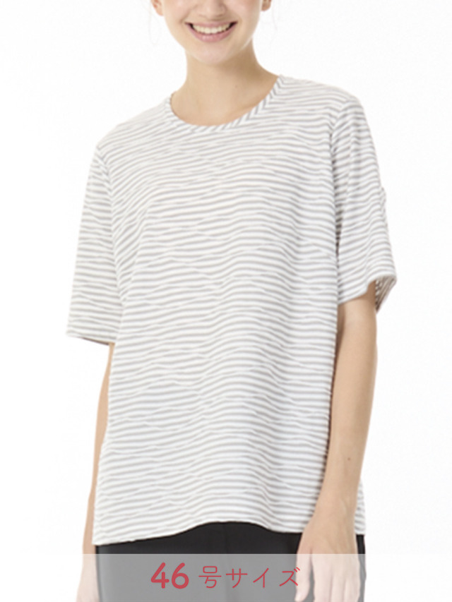ウェーブボーダー 丸首カットソー｜アトリエドール公式