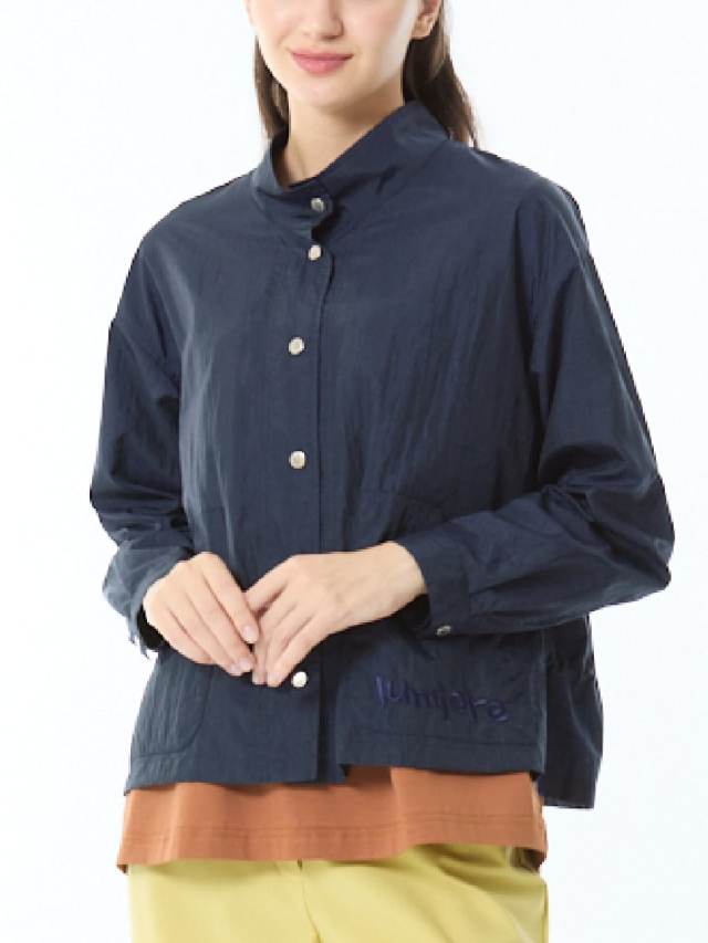 シワ加工タフタ　ジャケット
