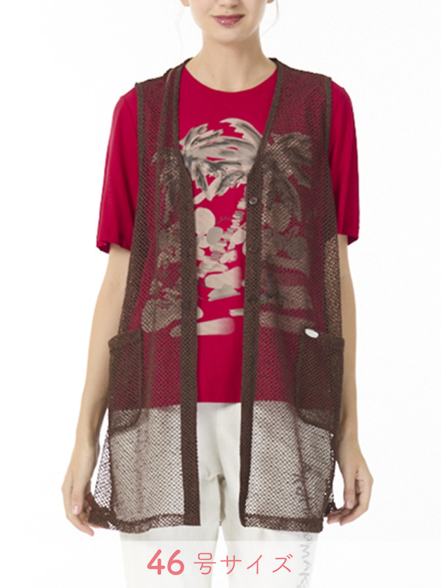 ベスト　 WOMENS レモンドットニットベスト ホワイト/072342770